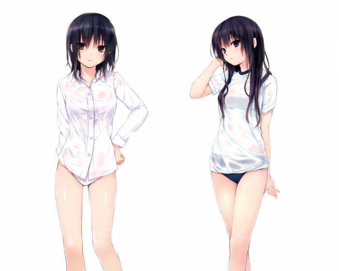chiboard-b1t56101-20120319_1261093_2girls_aoyama_sumika_black_hair_brown_eyes_buruma_coffee_kizoku_dress_shirt_gym_uniform_hand_on_hip_highres_long_hair_looking_at_viewer_multiple_girls_wet_upby-anonymous.jpg