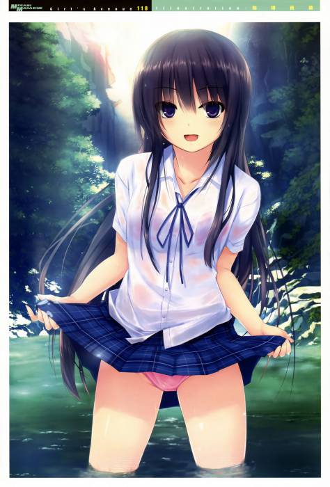 chiboard-b1t56103-20120319_1269998_absurdres_black_hair_coffee_kizoku_girls_avenue_highres_long_hair_panties_pink_panties_purple_eyes_school_uniform_serafuku_shiramine_rika_skirt_skirt_lift_upby-anonymous.jpg