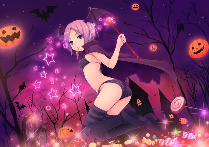 chiboard-b1t56110-20120319_1327925_ass_bat_boots_candy_cape_coffee_kizoku_halloween_head_wings_heart_jack_o_lantern_looking_back_original_pink_hair_pumpkin_purple_eyes_solo_star_striped_wand_upby-anonymous.jpg